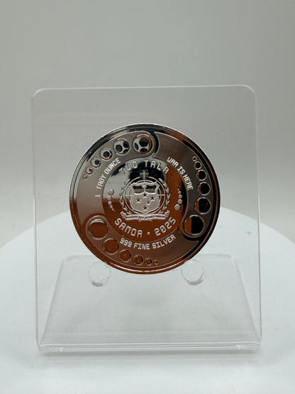 Samoa Two Tala alien themed silver bullion round proof-like finish