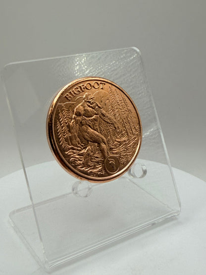 Tales of Old Bigfoot copper round close-up front design