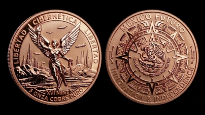 Cibernetica Libertad 5 oz copper round obverse design