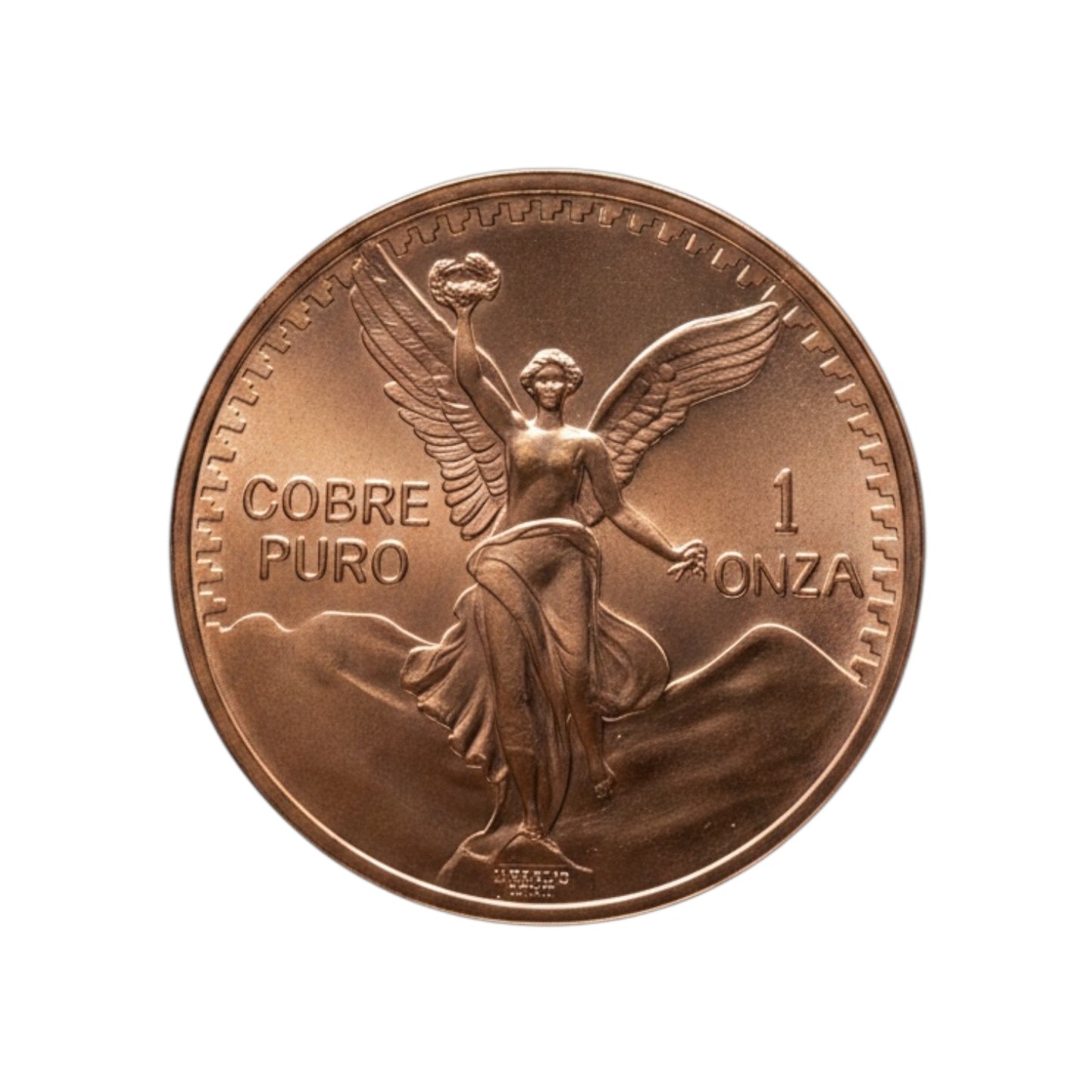 1 oz copper libertad tribute coin round – mexican angel design .999 fine copper collectible