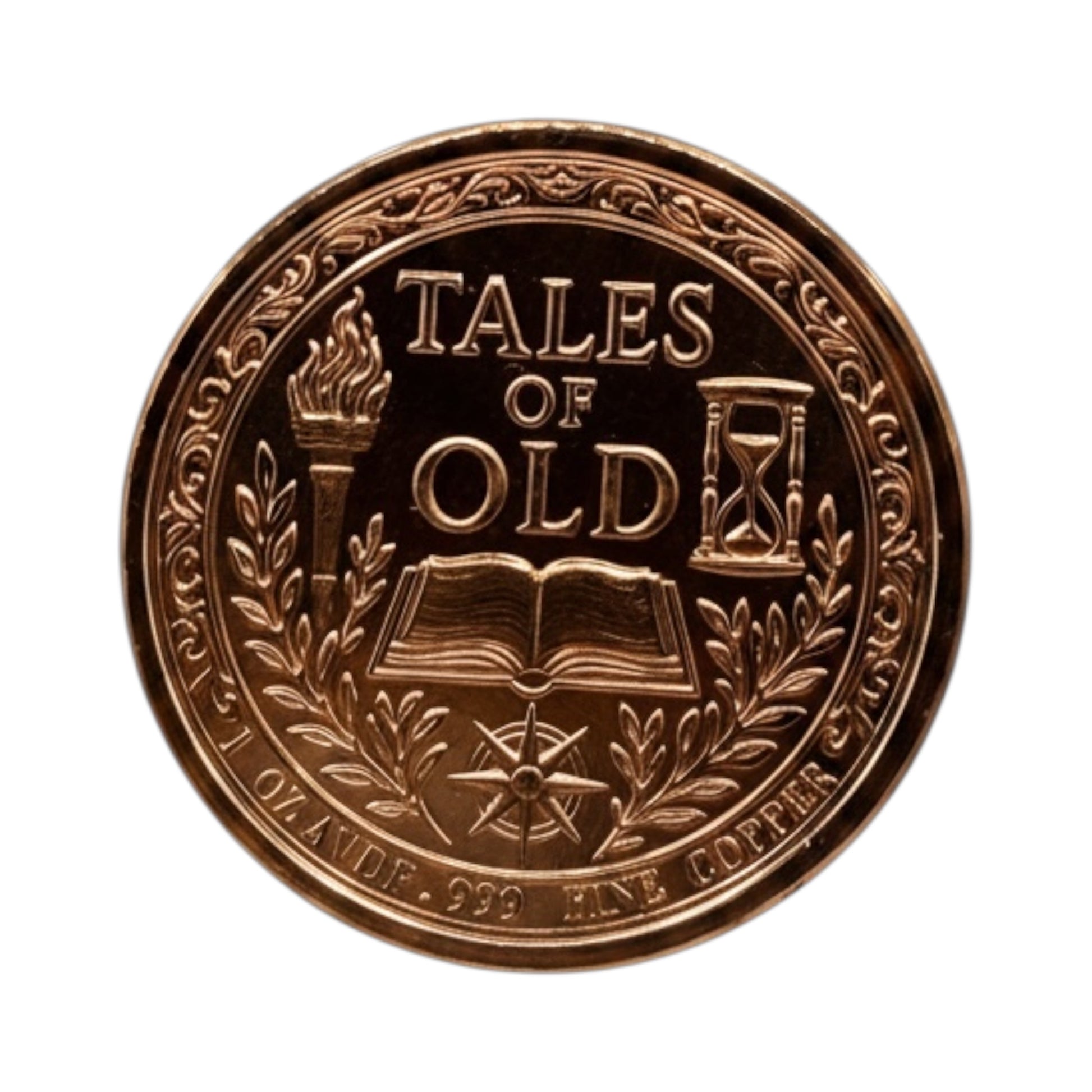 Tales of Old reverse design on 1oz fine copper round