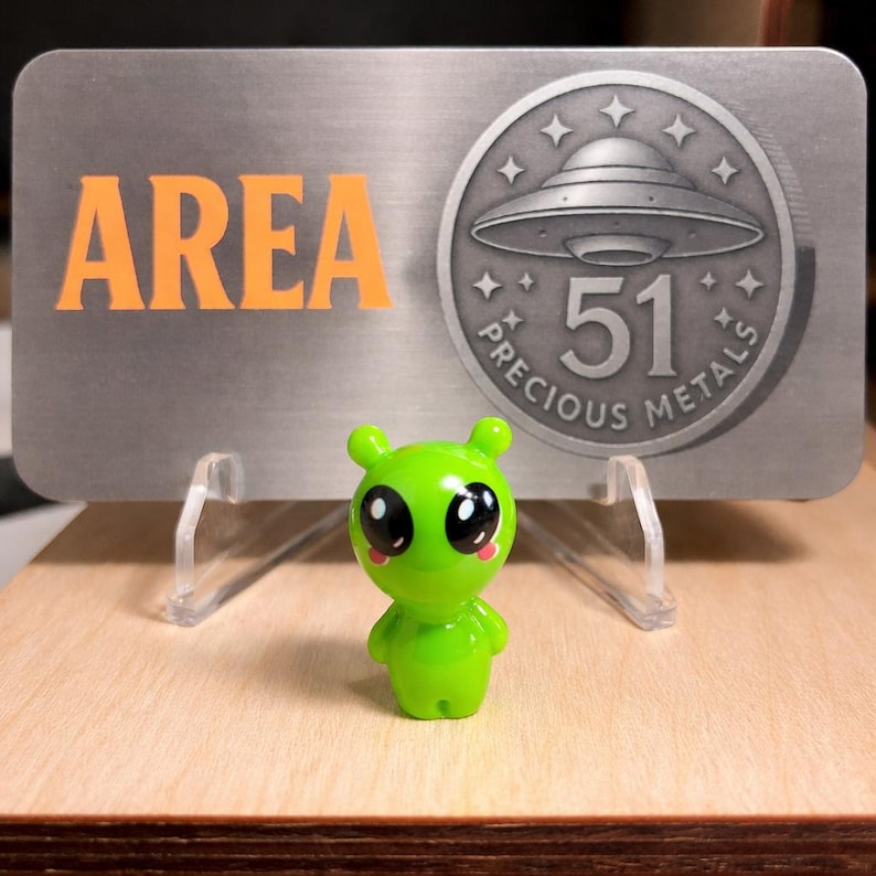 area 51/alien copper round – 5 oz .99 fine proof like ufo coin (limited mintage)